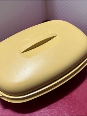 Tupperware Yellow Oval Food Storage Container